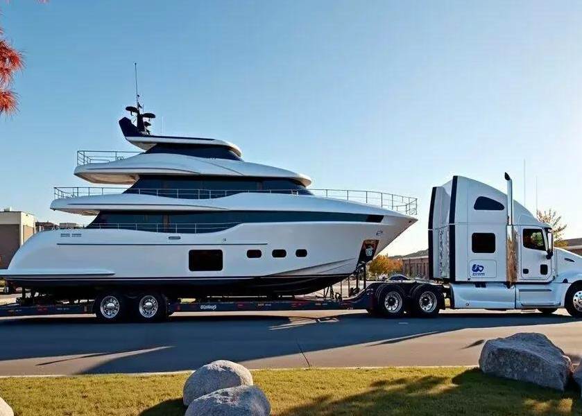 Boat ready for transport